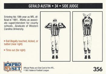1991 Pro Set #356 Gerald Austin Back