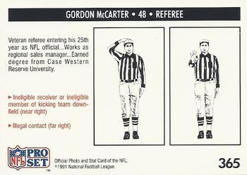 1991 Pro Set #365 Gordon McCarter Back