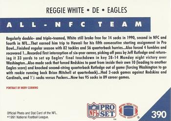 1991 Pro Set #390 Reggie White Back