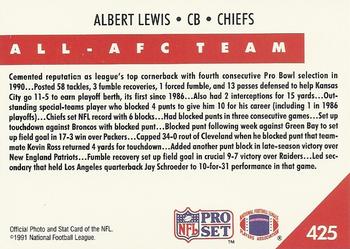 1991 Pro Set #425 Albert Lewis Back