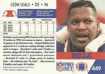1991 Pro Set #449 Leon Seals Back