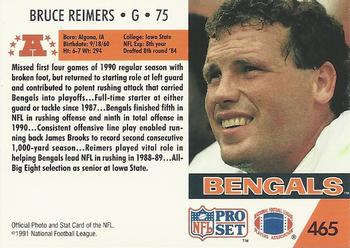 1991 Pro Set #465 Bruce Reimers Back