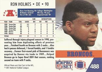 1991 Pro Set #488 Ron Holmes Back