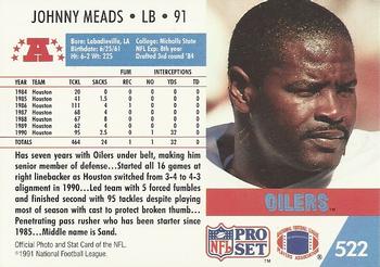 1991 Pro Set #522 Johnny Meads Back