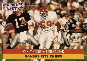 1991 Pro Set #538 Percy Snow Front