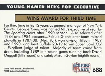 1991 Pro Set #688 Young Named NFL's Top Executive Back