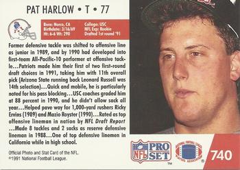 1991 Pro Set #740 Pat Harlow Back