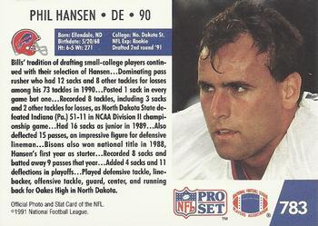 1991 Pro Set #783 Phil Hansen Back