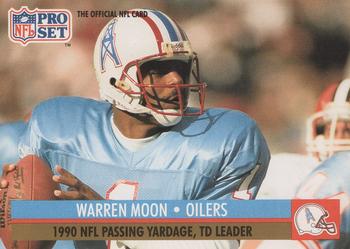 1991 Pro Set #9 Warren Moon Front