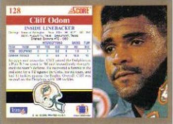 1991 Score #128 Cliff Odom Back
