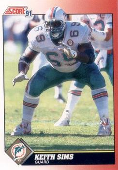 1991 Score #169 Keith Sims Front