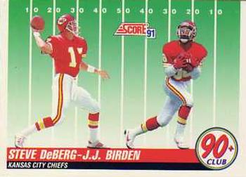 1991 Score #326 Steve DeBerg / J.J. Birden Front