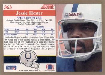 1991 Score #363 Jessie Hester Back