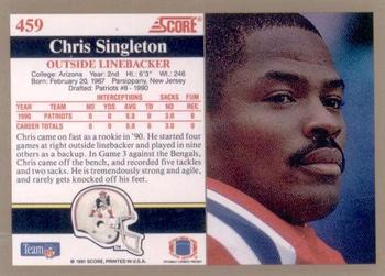 1991 Score #459 Chris Singleton Back