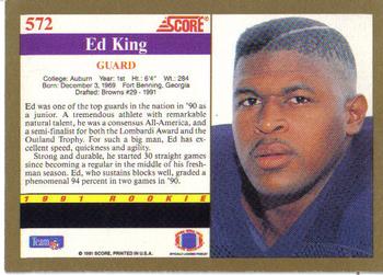 1991 Score #572 Ed King Back