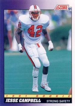 1991 Score #600 Jesse Campbell Front
