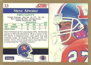 1991 Score #23 Steve Atwater Back