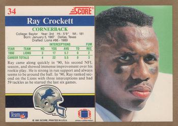 1991 Score #34 Ray Crockett Back