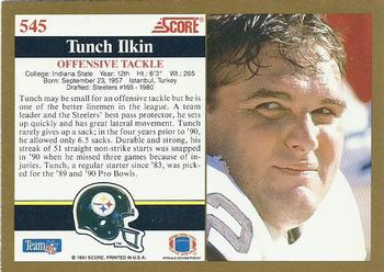 1991 Score #545 Tunch Ilkin Back