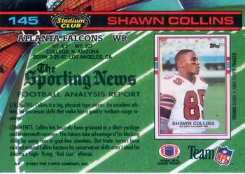 1991 Stadium Club #145 Shawn Collins Back