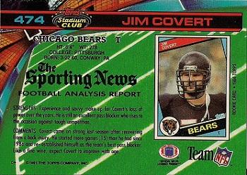 1991 Stadium Club #474 Jim Covert Back