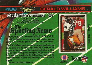 1991 Stadium Club #486 Gerald Williams Back