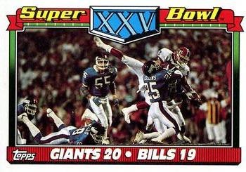 1991 Topps #1 Super Bowl XXV Front