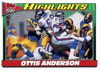 1991 Topps #5 Ottis Anderson Front
