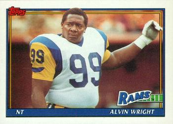 1991 Topps #524 Alvin Wright Front