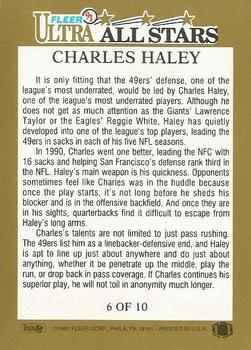1991 Ultra - Ultra All Stars #6 Charles Haley Back
