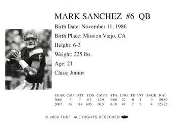 2008 Turf (unlicensed) #NNO Mark Sanchez Back