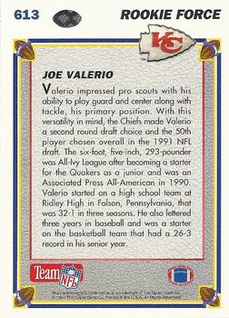 1991 Upper Deck #613 Joe Valerio Back