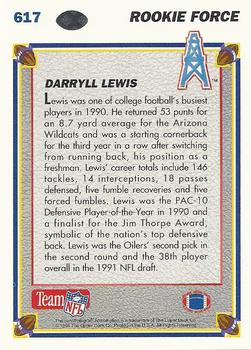 1991 Upper Deck #617 Darryll Lewis Back