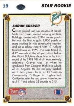 1991 Upper Deck #19 Aaron Craver Back