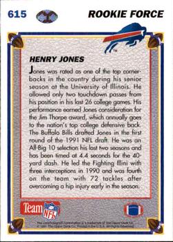 1991 Upper Deck #615 Henry Jones Back