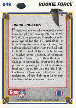 1991 Upper Deck #649 Bruce Pickens Back