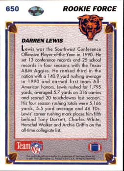 1991 Upper Deck #650 Darren Lewis Back