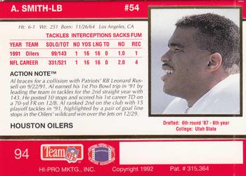 1992 Action Packed #94 Al Smith Back