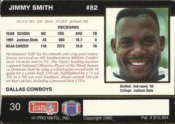 1992 Action Packed Rookie/Update #30 Jimmy Smith Back