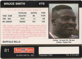 1992 Action Packed Rookie/Update #81 Bruce Smith Back