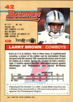 1992 Bowman #42 Larry Brown Back