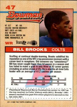 1992 Bowman #47 Bill Brooks Back