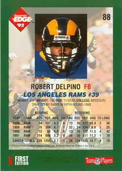1992 Collector's Edge #88 Robert Delpino Back