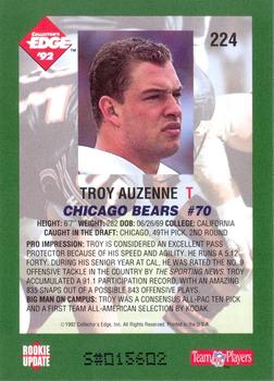 1992 Collector's Edge #224 Troy Auzenne Back