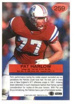 1992 Fleer #259 Pat Harlow Back