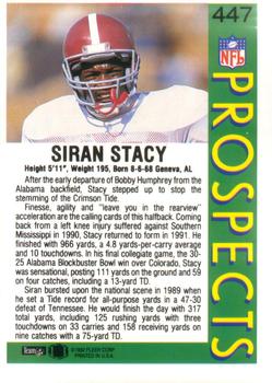 1992 Fleer #447 Siran Stacy Back