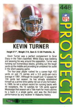 1992 Fleer #448 Kevin Turner Back