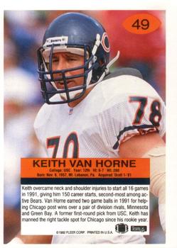 1992 Fleer #49 Keith Van Horne Back