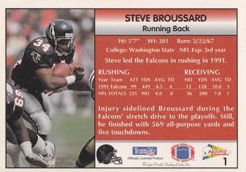 1992 Pacific #1 Steve Broussard Back