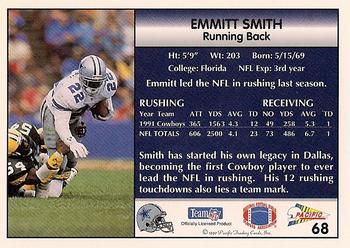 1992 Pacific #68 Emmitt Smith Back